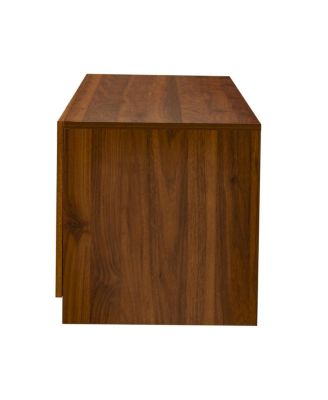 78" TV Stand for TVs Up to 85" with Rattan Doors & Adjustable Shelf