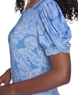 Women's Puff-Sleeve Shift Dress