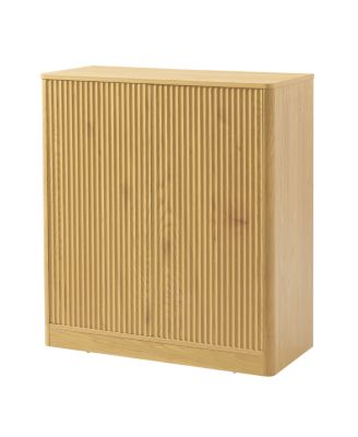  31.5" Modern Wavy Sideboard Cabinet with Curved Design, 2 Doors.