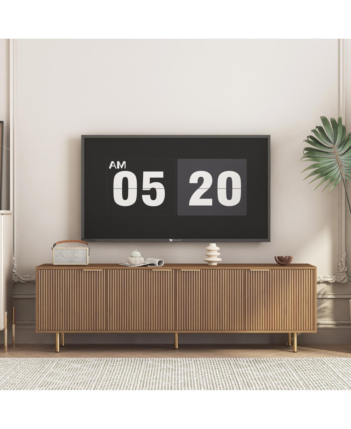 Streamdale Furniture Wood Modern Tv Stand Entertainment Center with Storage Doors, Media Cabinet