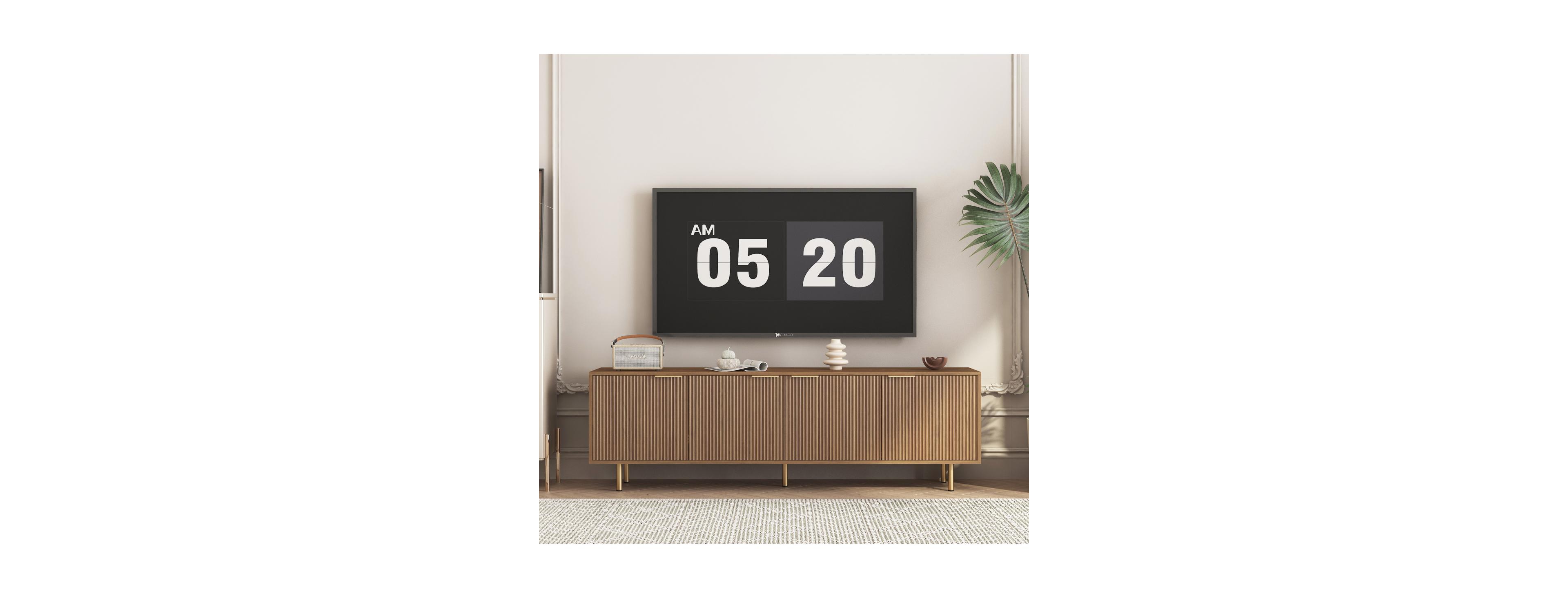 Streamdale Furniture Wood Modern Tv Stand Entertainment Center with Storage Doors, Media Cabinet