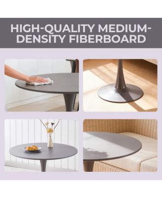 31.5" Gray Tulip Dining Table for 2-4 People