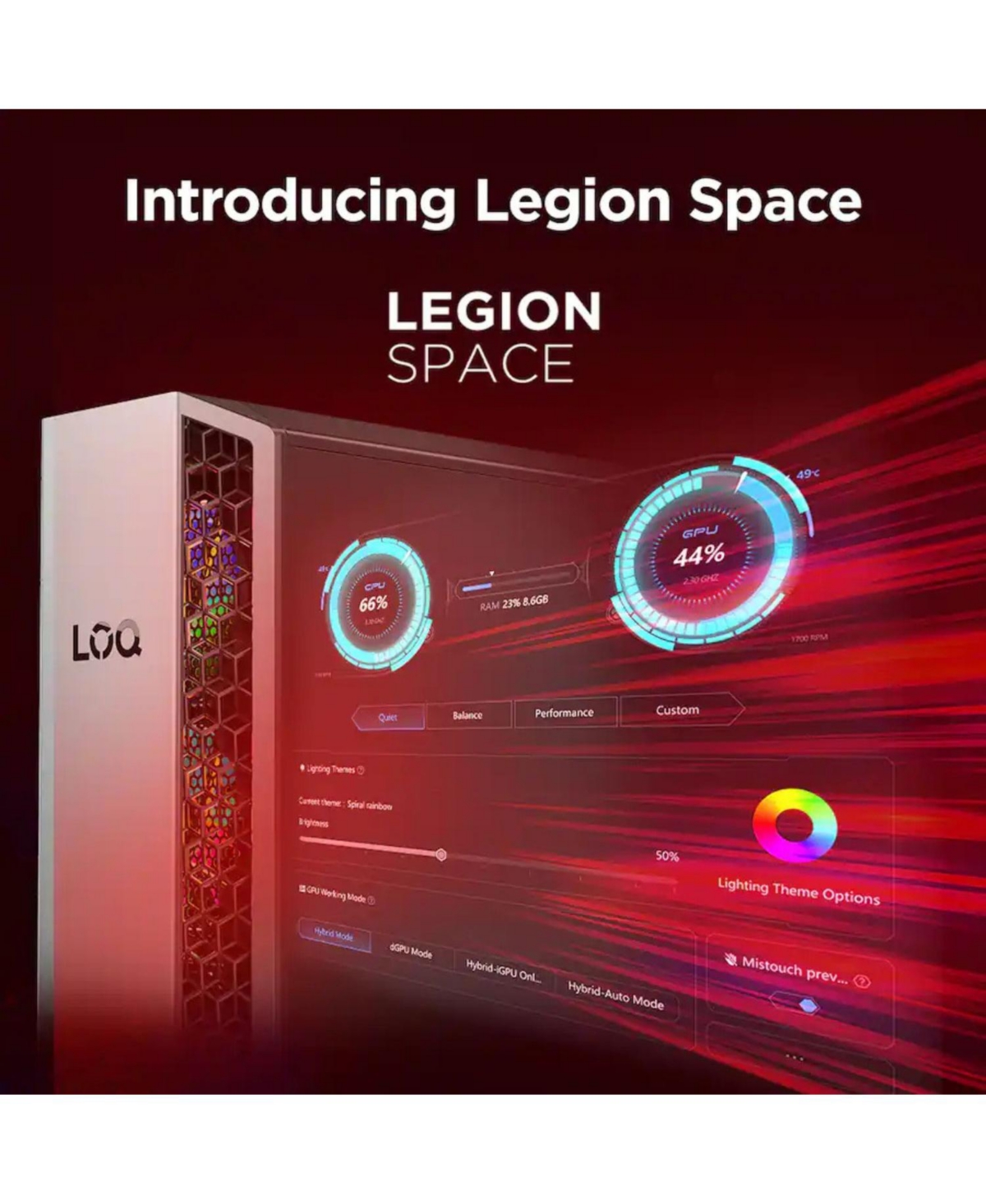 Lenovo Loq Tower Desktop Amd Ryzen 7 32GB Ram Nvidia GeForce Rtx 5060 Ti 1TB Ssd Storage Windows 11 Home - Silver