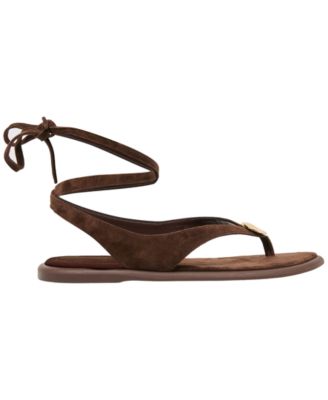 Women's Judy Lace-Up Ankle Wrap Embellished Flat Sandals