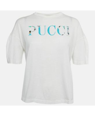 Women's White Logo Print Cotton T-Shirt