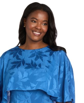 Petite Jacquard Overlay Dress