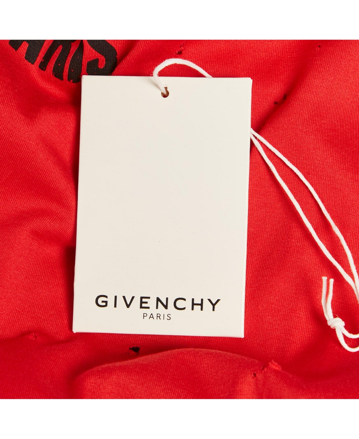 Pre-Owned Givenchy Men's Red Distressed Cotton Half Sleeve T-Shirt