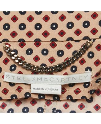 Women's Beige Geometric Print Emily Long Coat