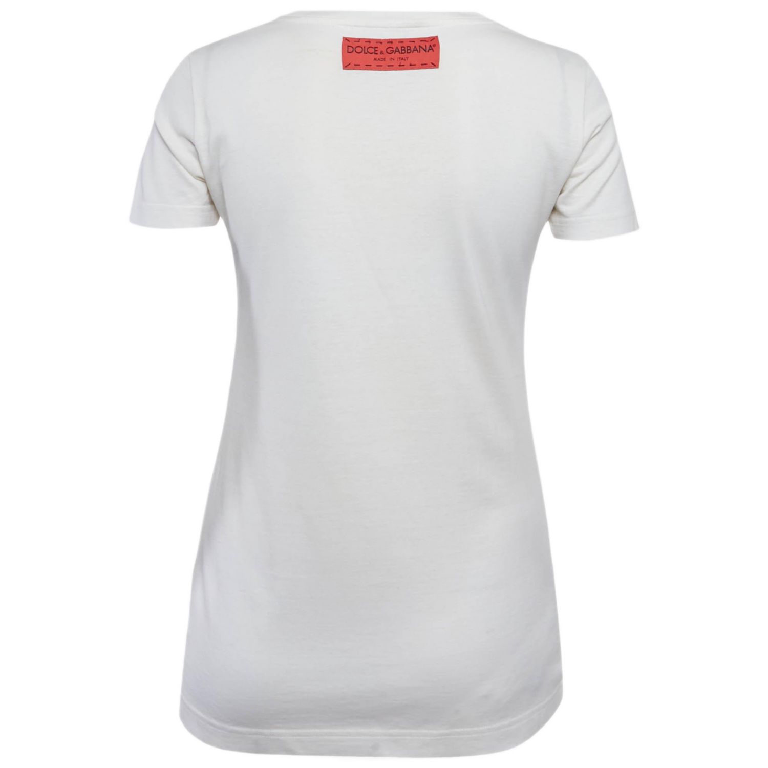 Women's White Floral Print Jersey T-Shirt