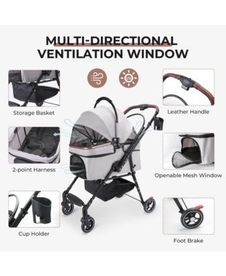Kitten Stroller for Small Kittens with Mesh Ventilation