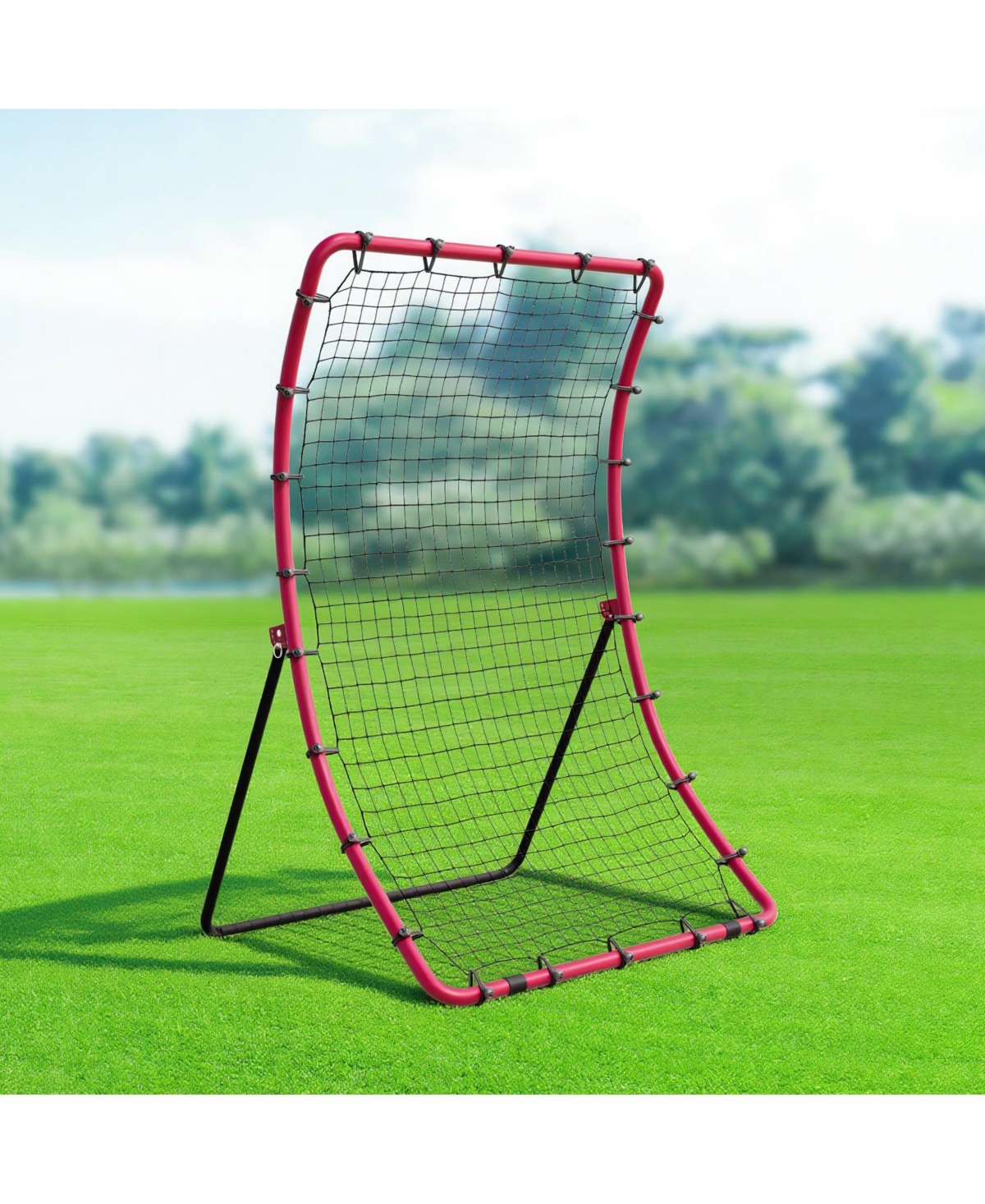 Mecale Baseball/Softball Rebounder Net, 4' x 5.5', Pitchback Trainer w/ Target, All-Angle Fielding Practice