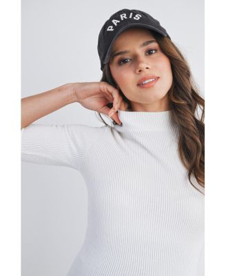 Maternity Ribbed Mock Neck Top