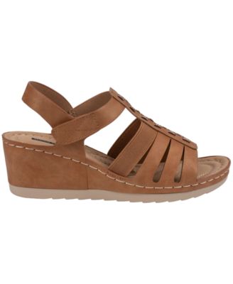 Women's Yuna Strappy Round Toe Wedge Sandals