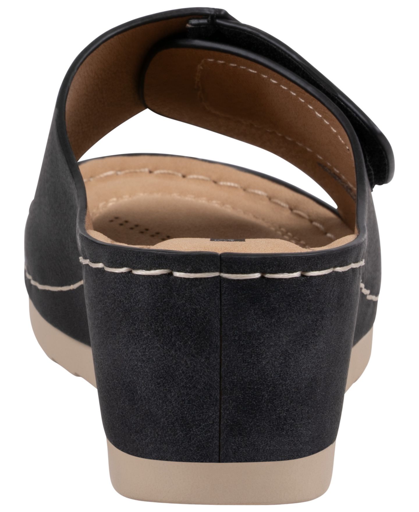 Женские сандалии GC Shoes Savina Adjustable Strap Wedge, цвет: Чёрный — фото 3