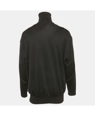 Men's Black Jersey Zip-Up Jacket