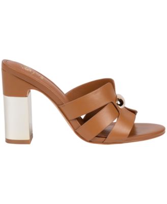 Women's Verona Metal Accent Block Heel Dress Sandals