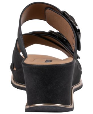 Women's Olana Buckle Round Toe Wedge Sandals