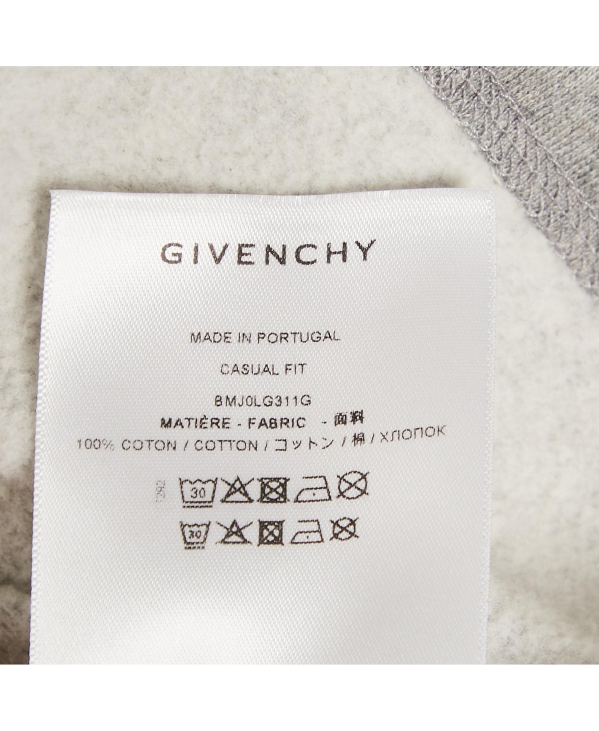 Pre-Owned Givenchy Men's Grey Cotton Knit High Neck Sweatshirt