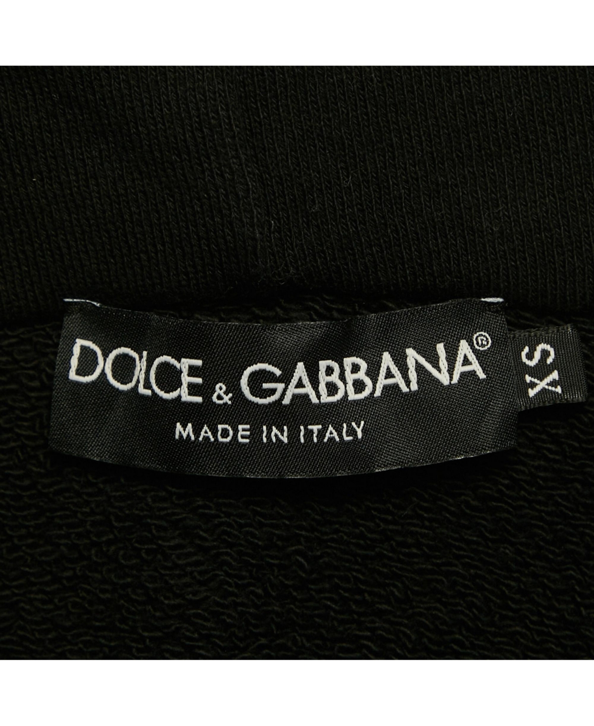 Pre-Owned Dolce & Gabbana Men's Black Dgvibe3 Print Cotton Knit Hoodie