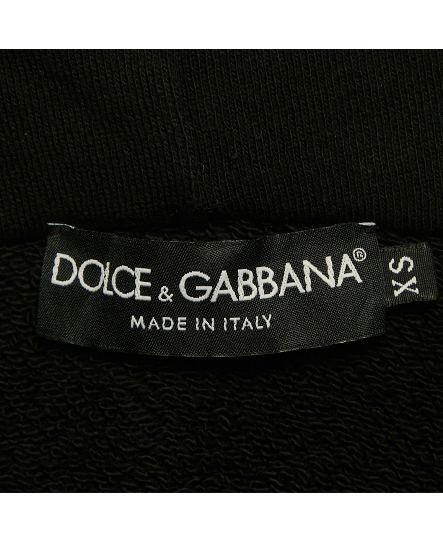 Men's Black Dgvibe3 Print Cotton Knit Hoodie