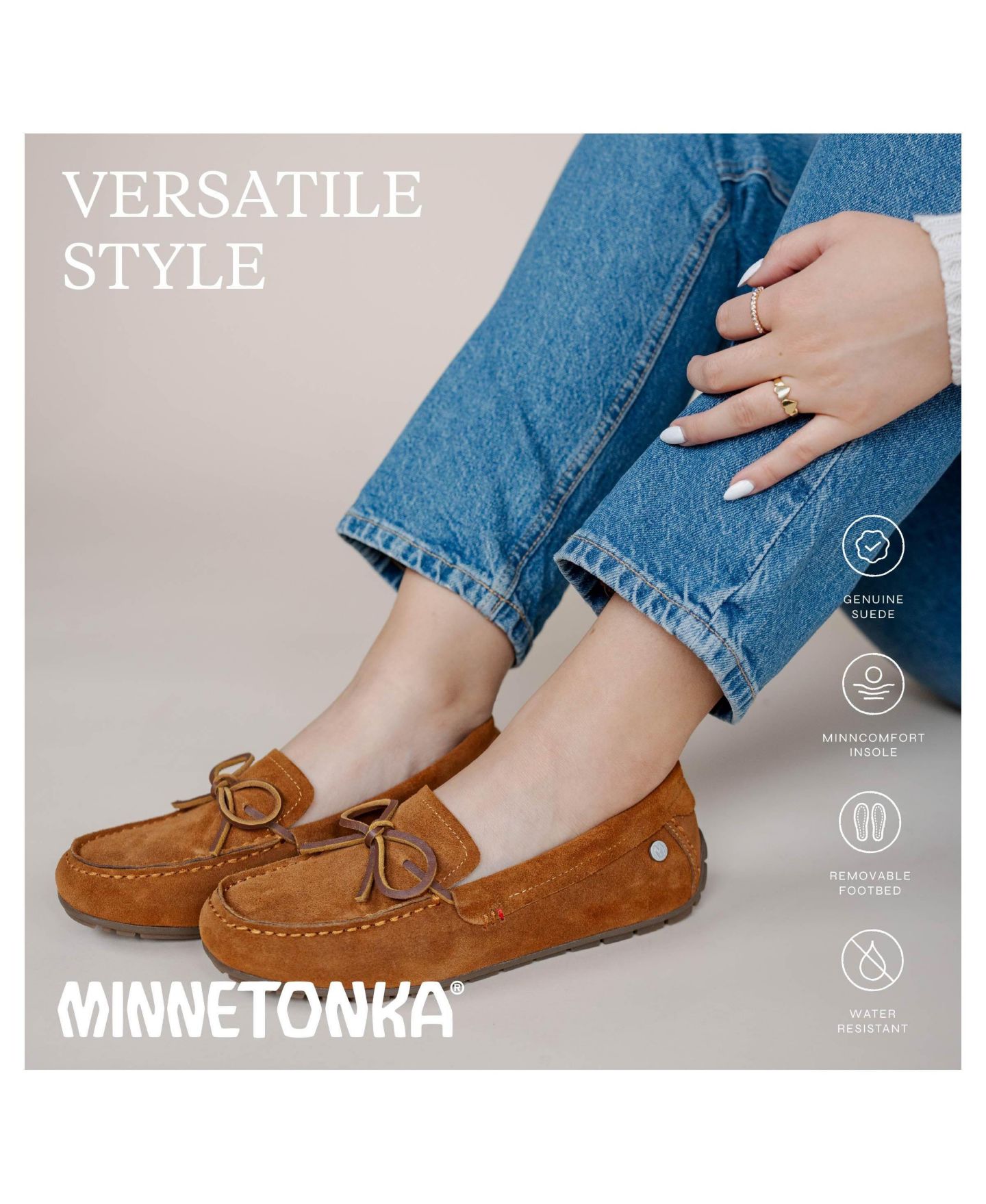 Женские туфли Minnetonka Suede Loafer Moc, цвет: Аметистовый — фото 7