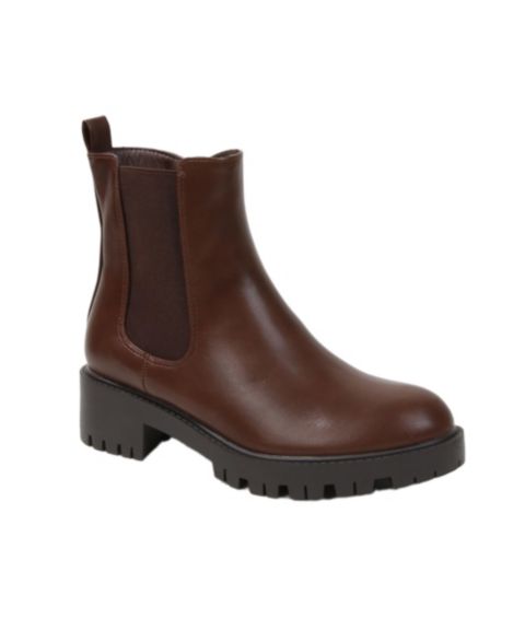 Женские ботинки BERNESS Kaya Lug Sole Chelsea Booties, цвет: Коричневый