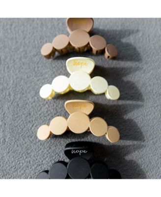 Women's Matte Dot Claw Clip - Cream