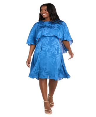 Plus Size Satin Burnout Overlay Dress