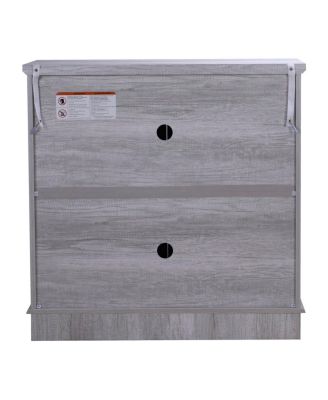 Elegant sideboard with 2 acrylic mirrored doors, laminate & MDF