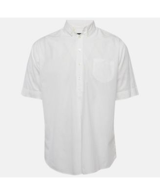 Men's White Cotton Half Sleeve Shirt