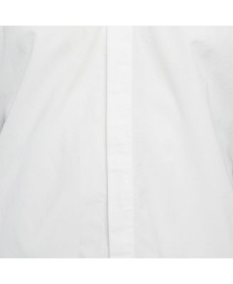 Men's White Cotton Layered Sleeve Shirt