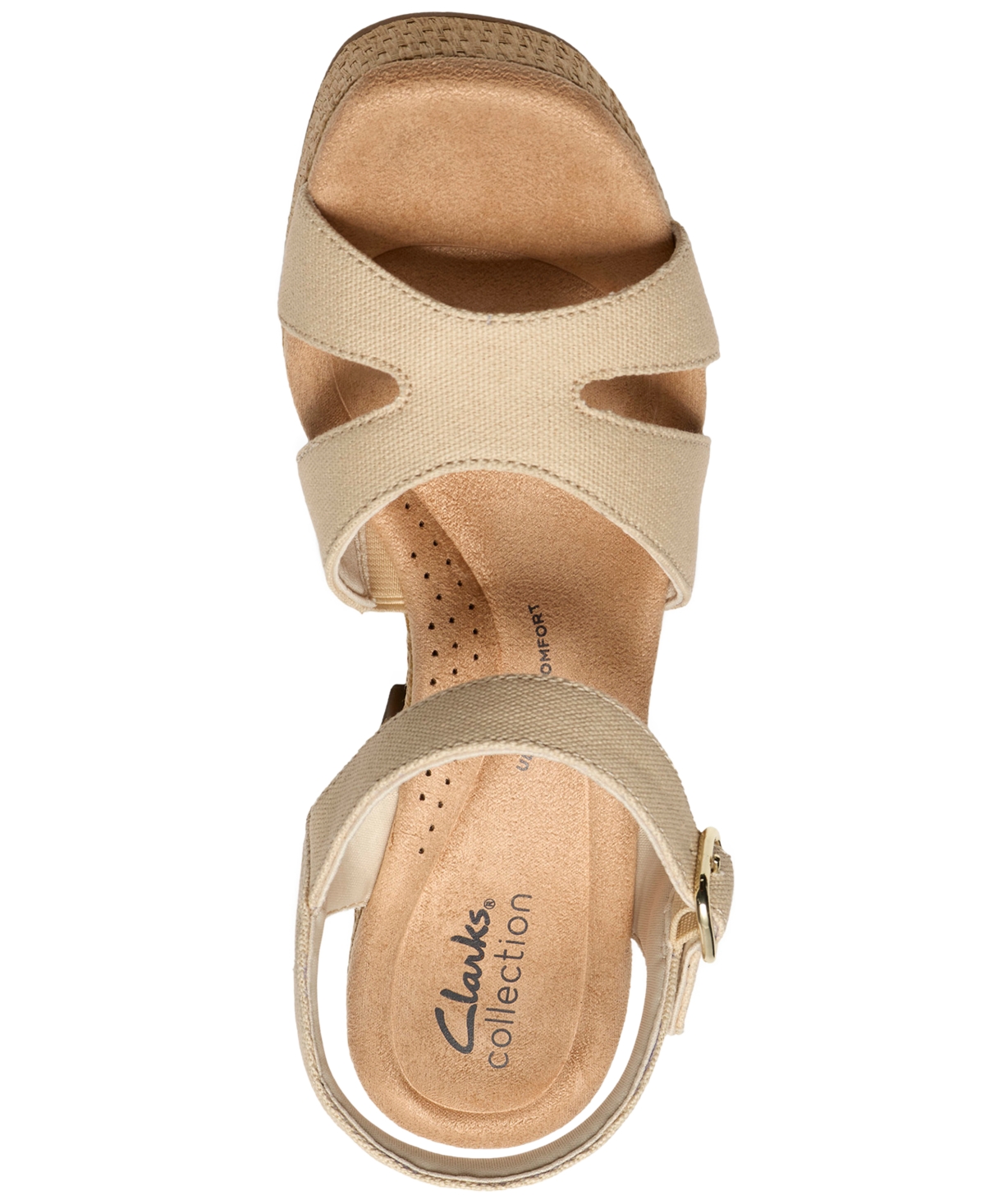 Clarks Women's Nerisa Twist Round Toe Wedge Sandals