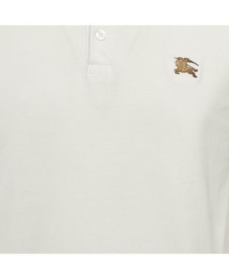 Men's Brit White Pique Logo Detail Polo T-Shirt