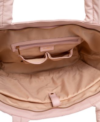 Ethyl Top Zip East West Quilted Logo Extra Large Tote Bag