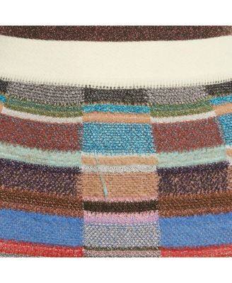 Women's Multicolor Lurex Knit Mini Skirt