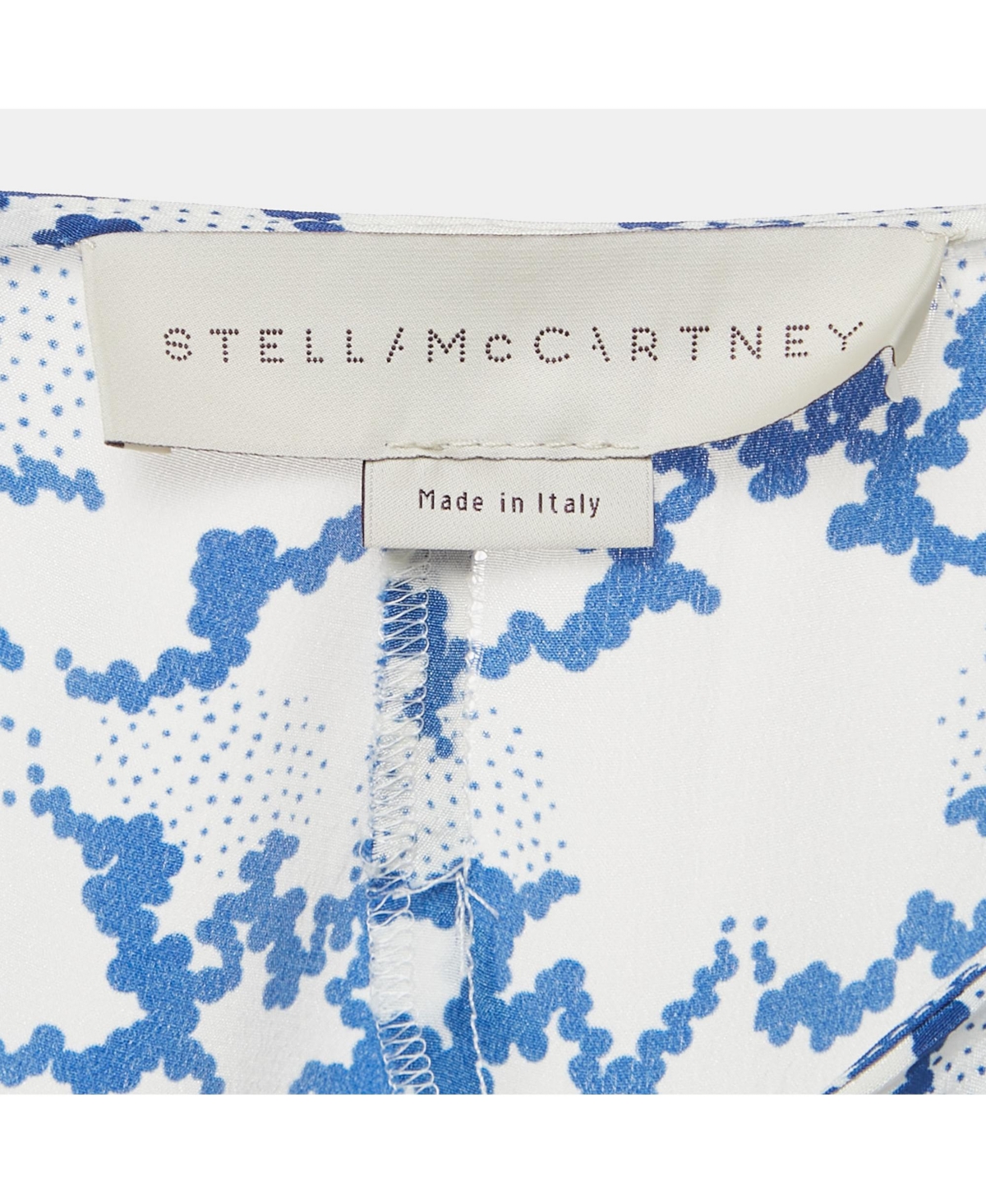 Pre-Owned Stella Mccartney Women's White Printed Silk Ruffled Midi Skirt