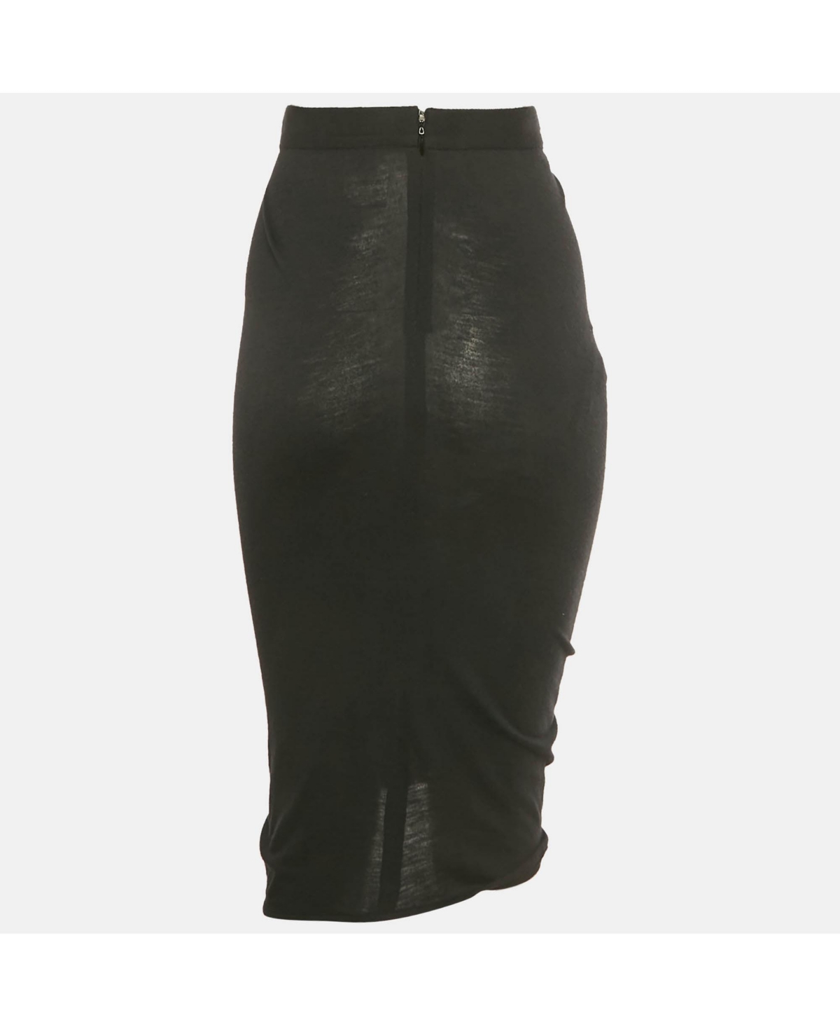 Pre-Owned Givenchy Women's Black Knit Ruffled Midi Skirt