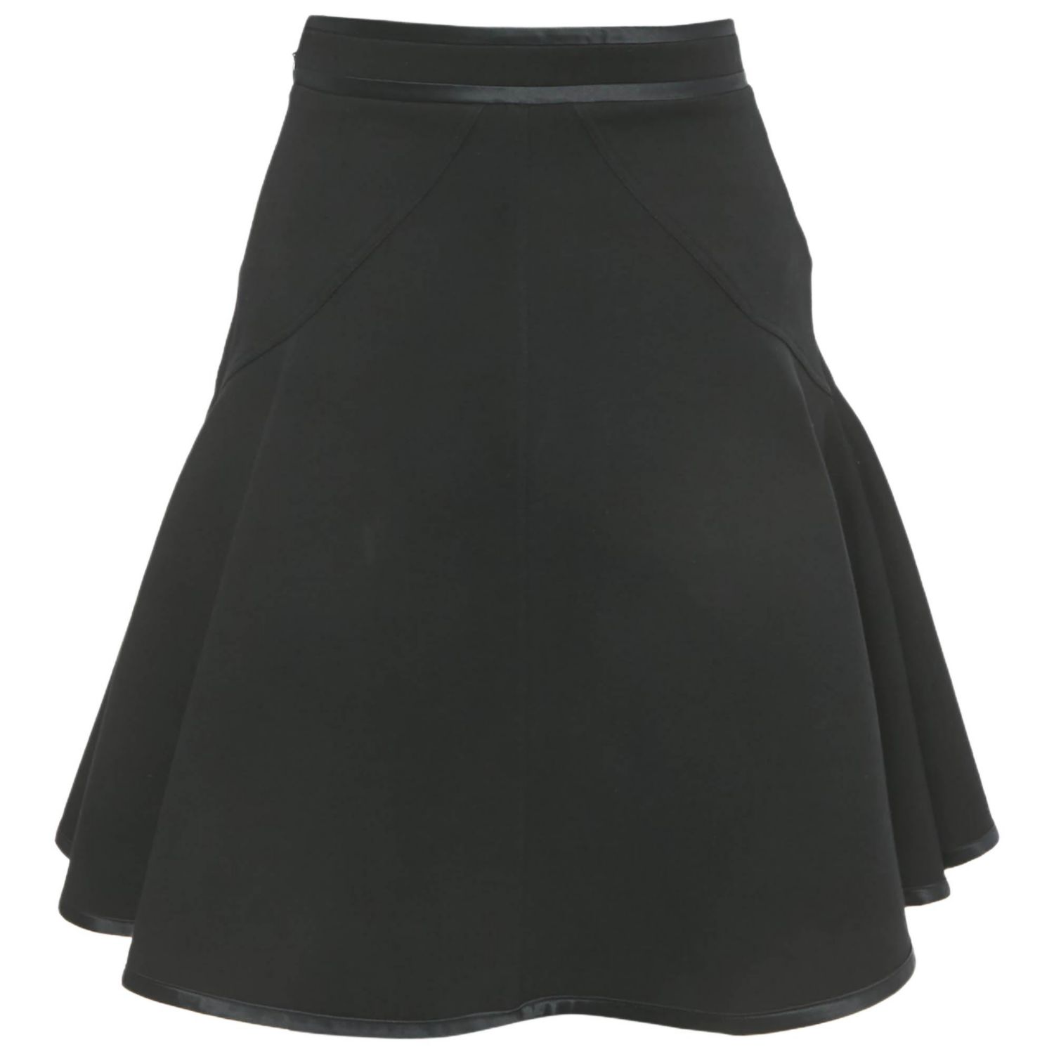 Women's Black Knit Flared Mini Skirt