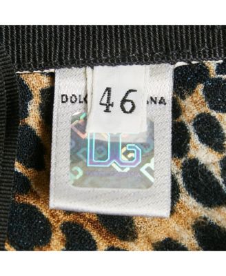 Women's Brown Animal Print Crepe Midi Skirt