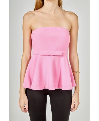 Women's Strapless Flared Top