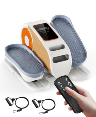 SUGUFIT Under Desk Elliptical Machine Pedal Exerciser 12 Speeds with Remote & Resistance Bands