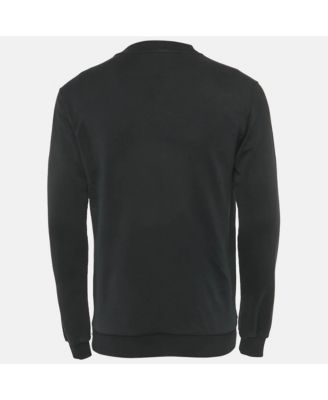 Men's Black Logo Embroidered Cotton Sweatshirt