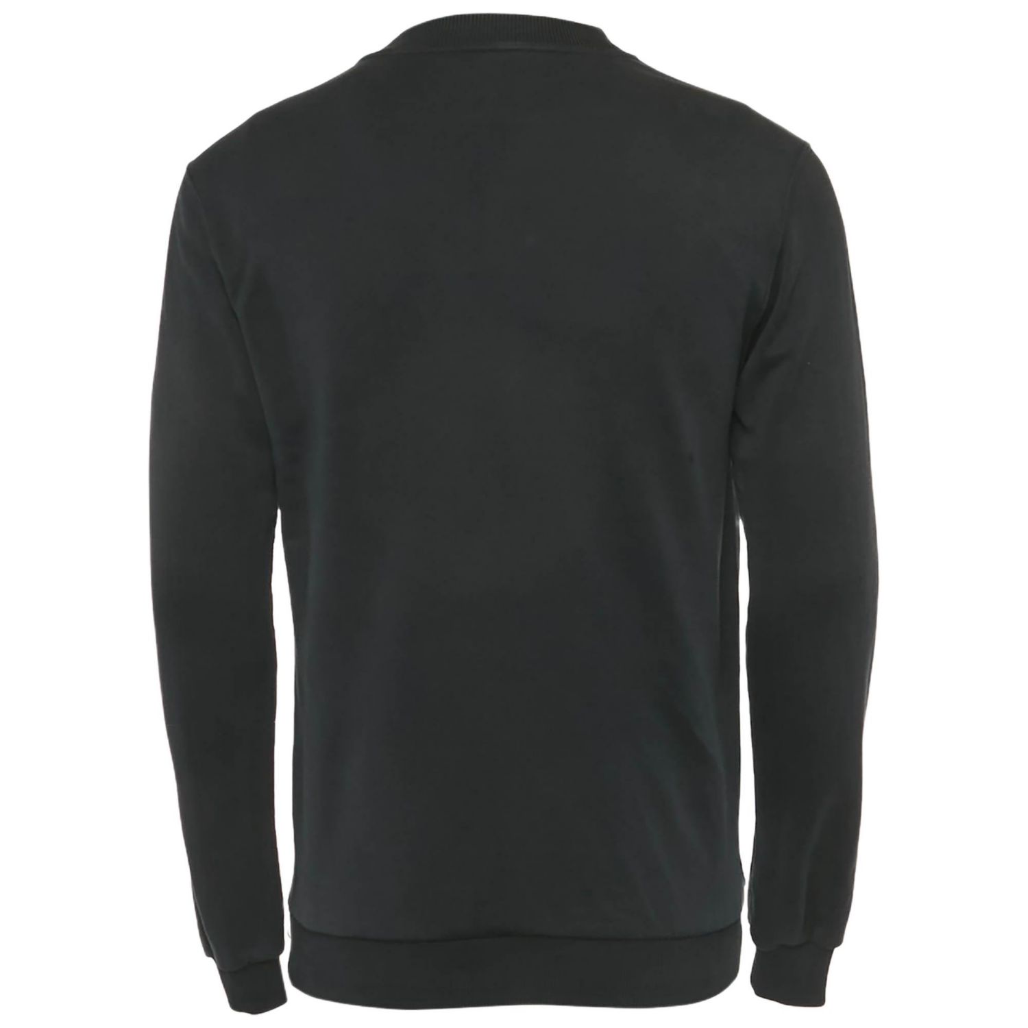 Men's Black Logo Embroidered Cotton Sweatshirt