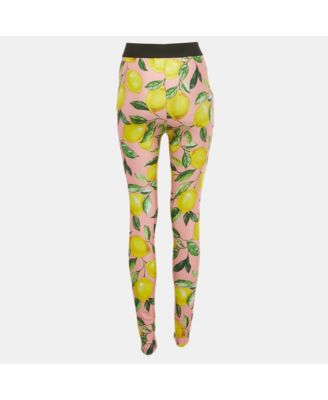 Women's Exclusive Pink Lemon Print Jersey Pants