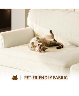 Luxuriously Comfortable 3&4-Seater Cloud Couch, Chenille Sofa with Rolled Arms