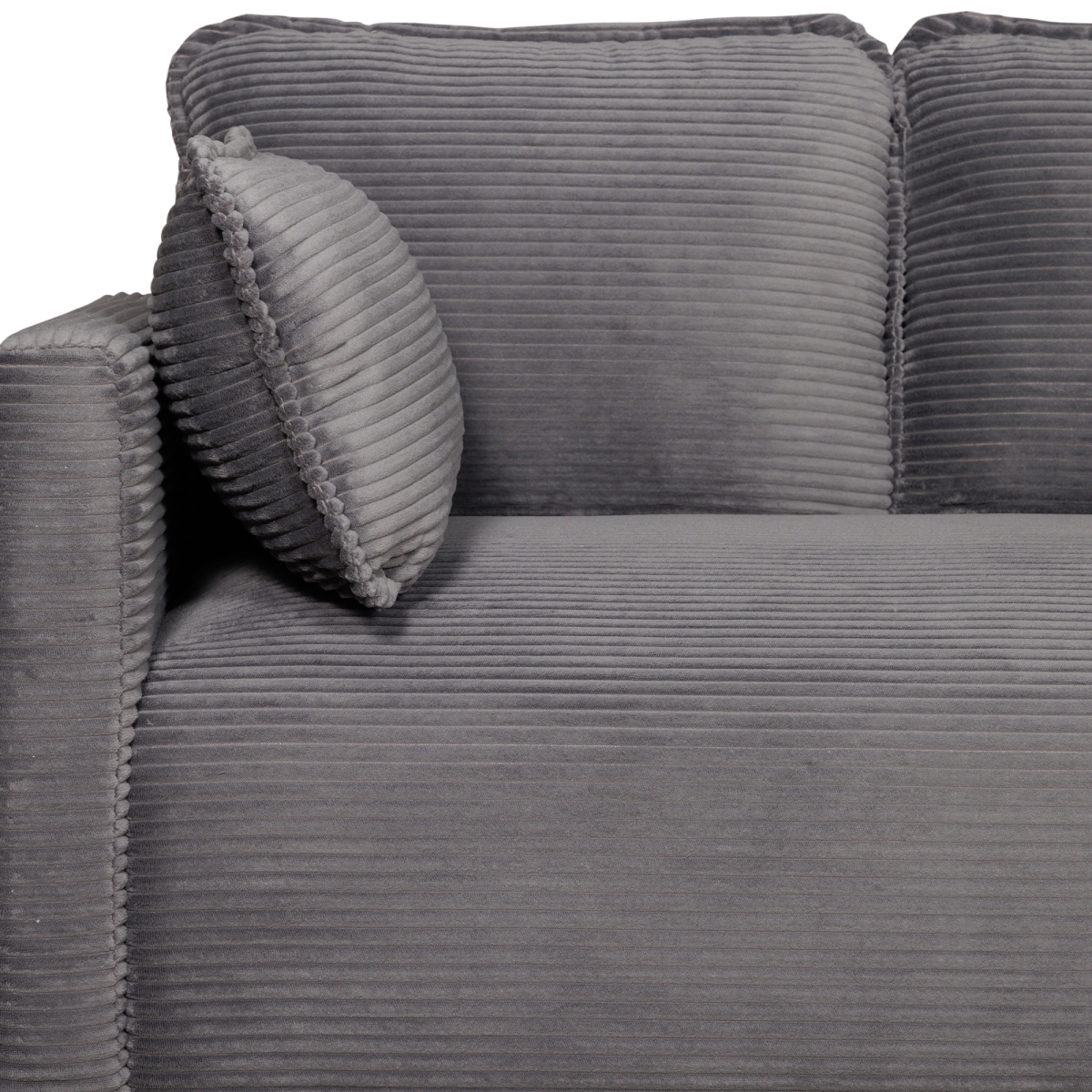 Streamdale 48'' Corduroy Loveseat Couch with Cushions and Side Storage