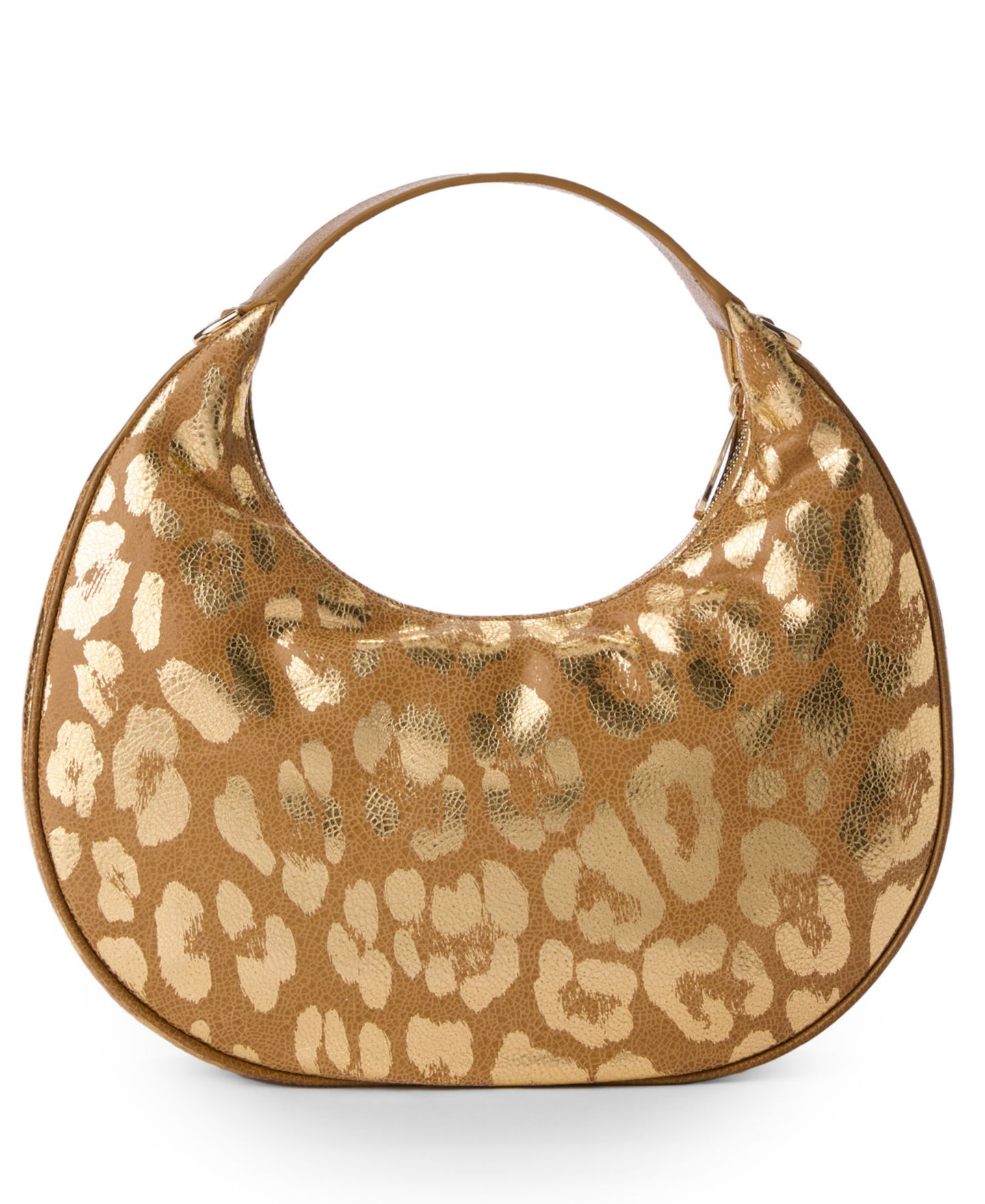 Женская сумка Brahmin Mindy Glimmer Small Leather Crescent Crossbody, цвет: Золотой — фото 2