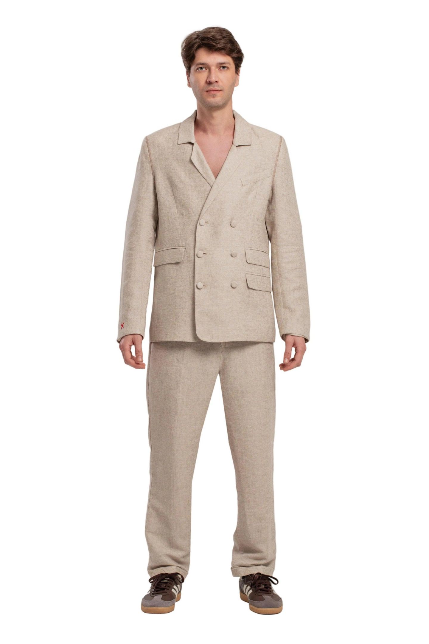 Мужские брюки PCFG Daydreamers Linen Casual, цвет: Бежевый — фото 6