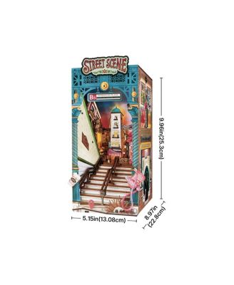 DIY 3D Book Nook Kit: Street Scene 196 pieces