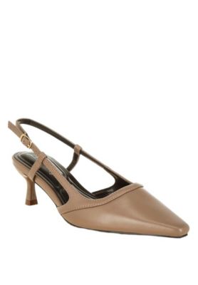 Womens LUXTON Slingback Pin Buckle Kitten Heels